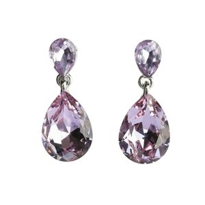 Swarovski Elements Lavender Purple Crystal drop earrings prom wedding 🆕